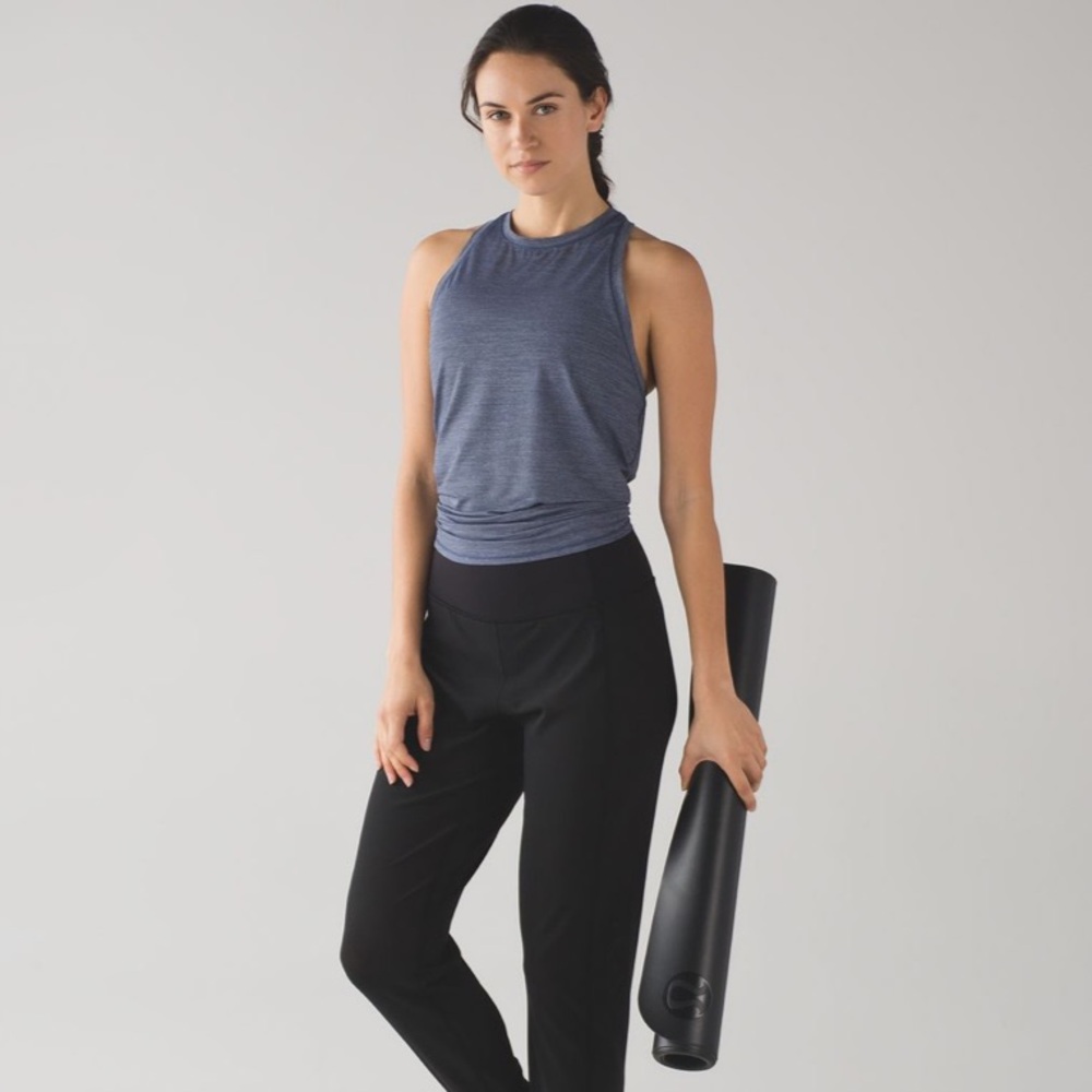 Lululemon Hot Like Agni Singlet Heathered Astro Blue Tank Top Women’s Size 8